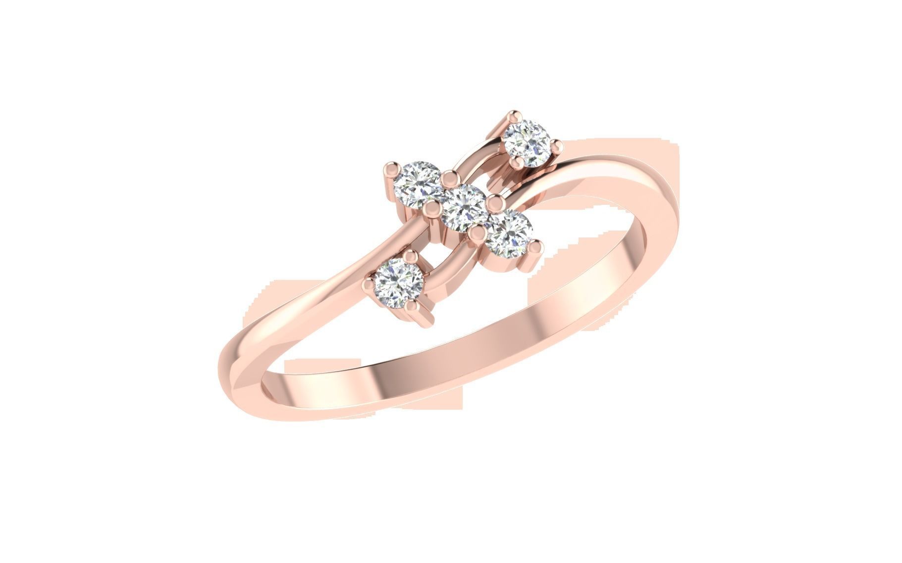 Minimalist Thin Light wt women ring 3dm stl render details 3D print model_1