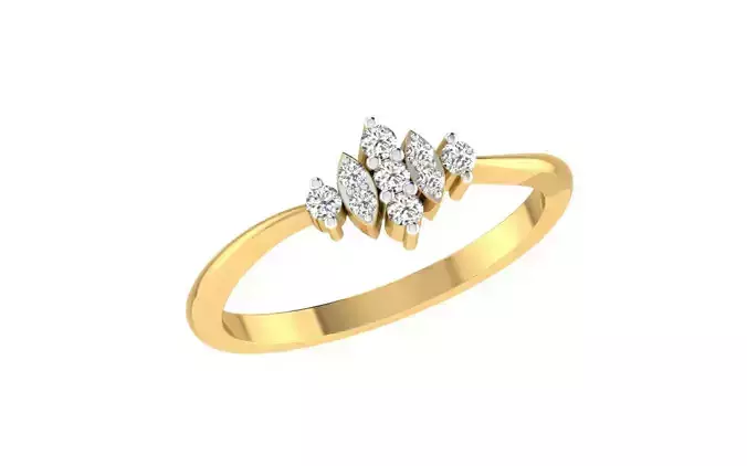 Minimalist Thin Light wt women ring 3dm stl render details 3D print model