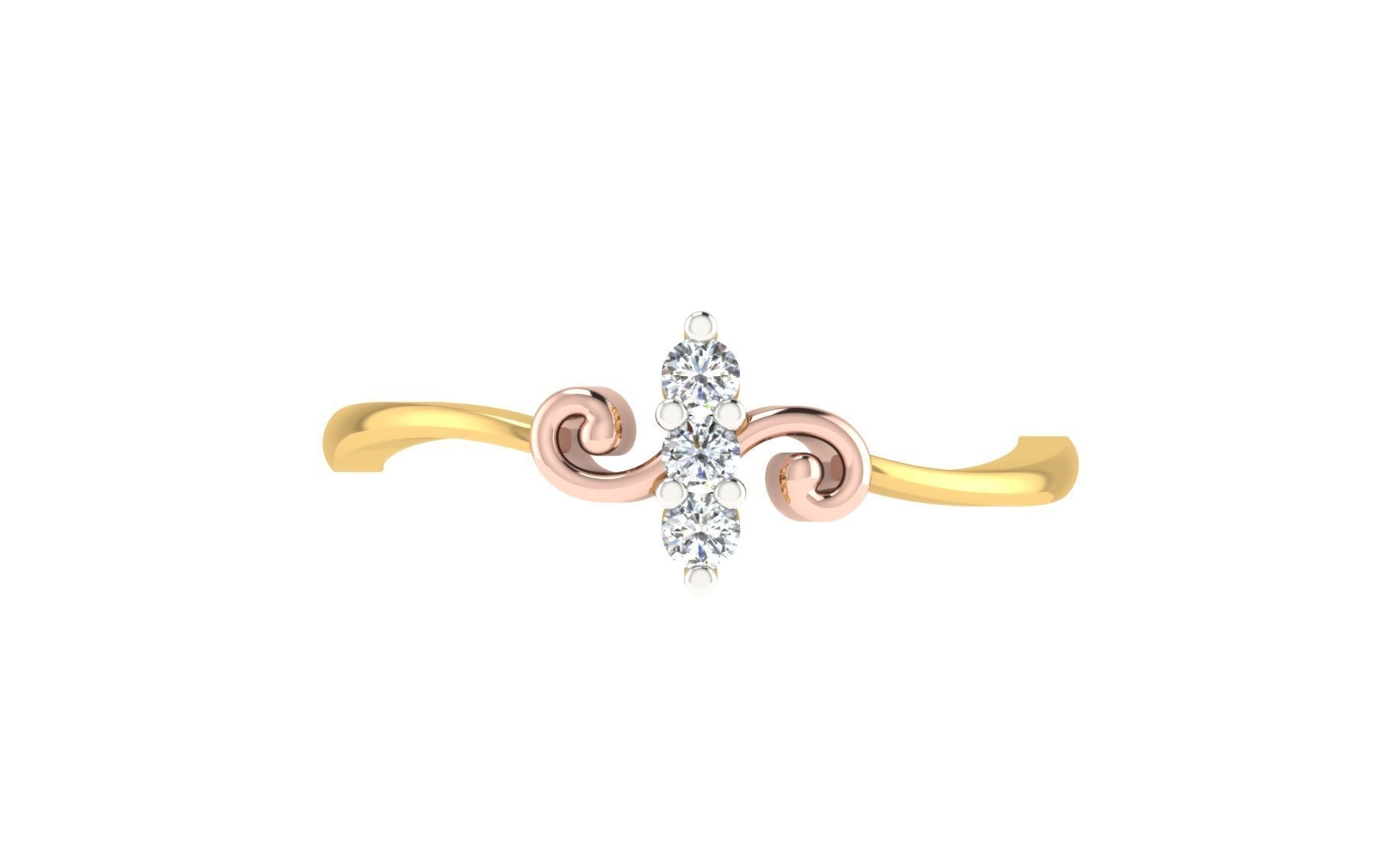 Minimalist Thin Light wt women ring 3dm stl render details 3D print model_8