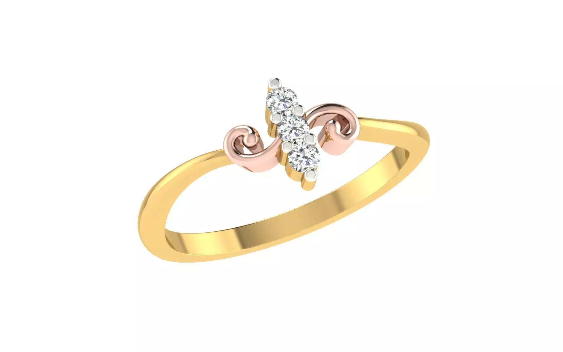 Minimalist Thin Light wt women ring 3dm stl render details 3D print model_0