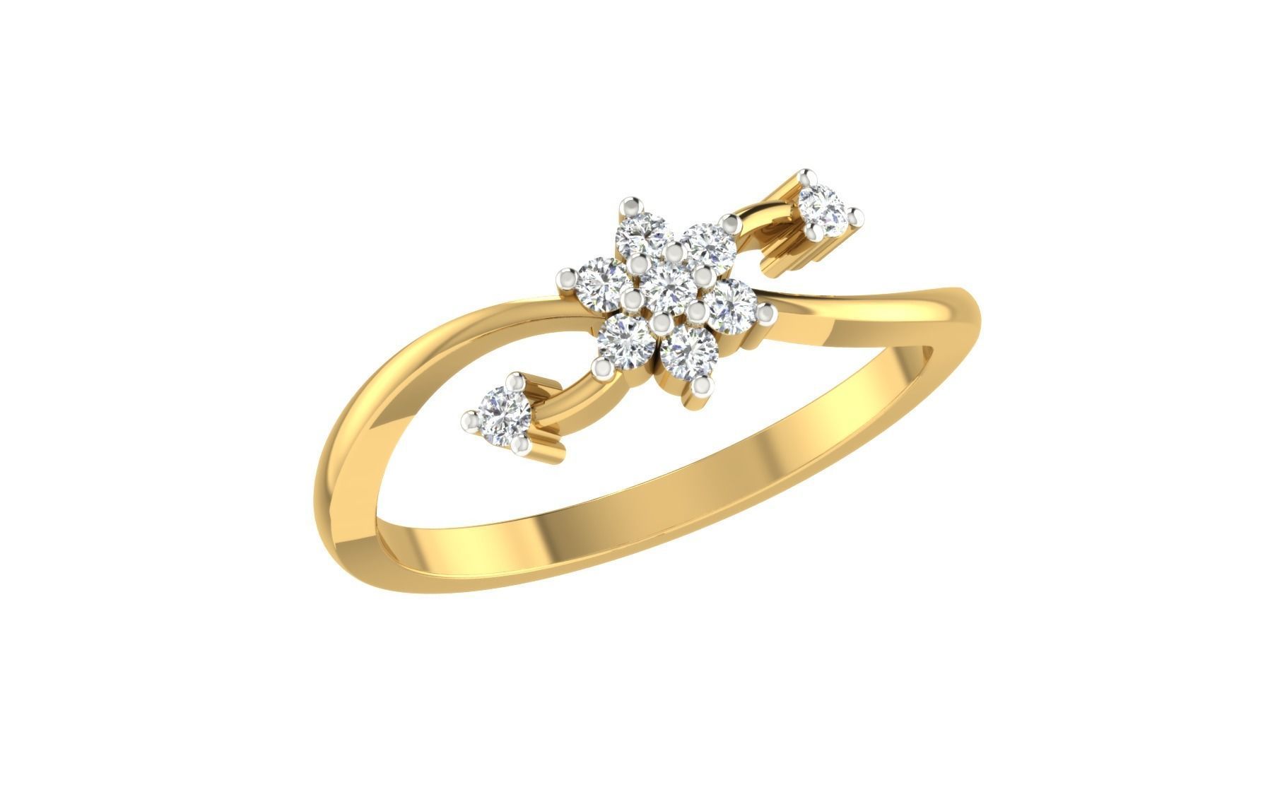 Minimalist Thin Light wt women ring 3dm stl render details 3D print model_1