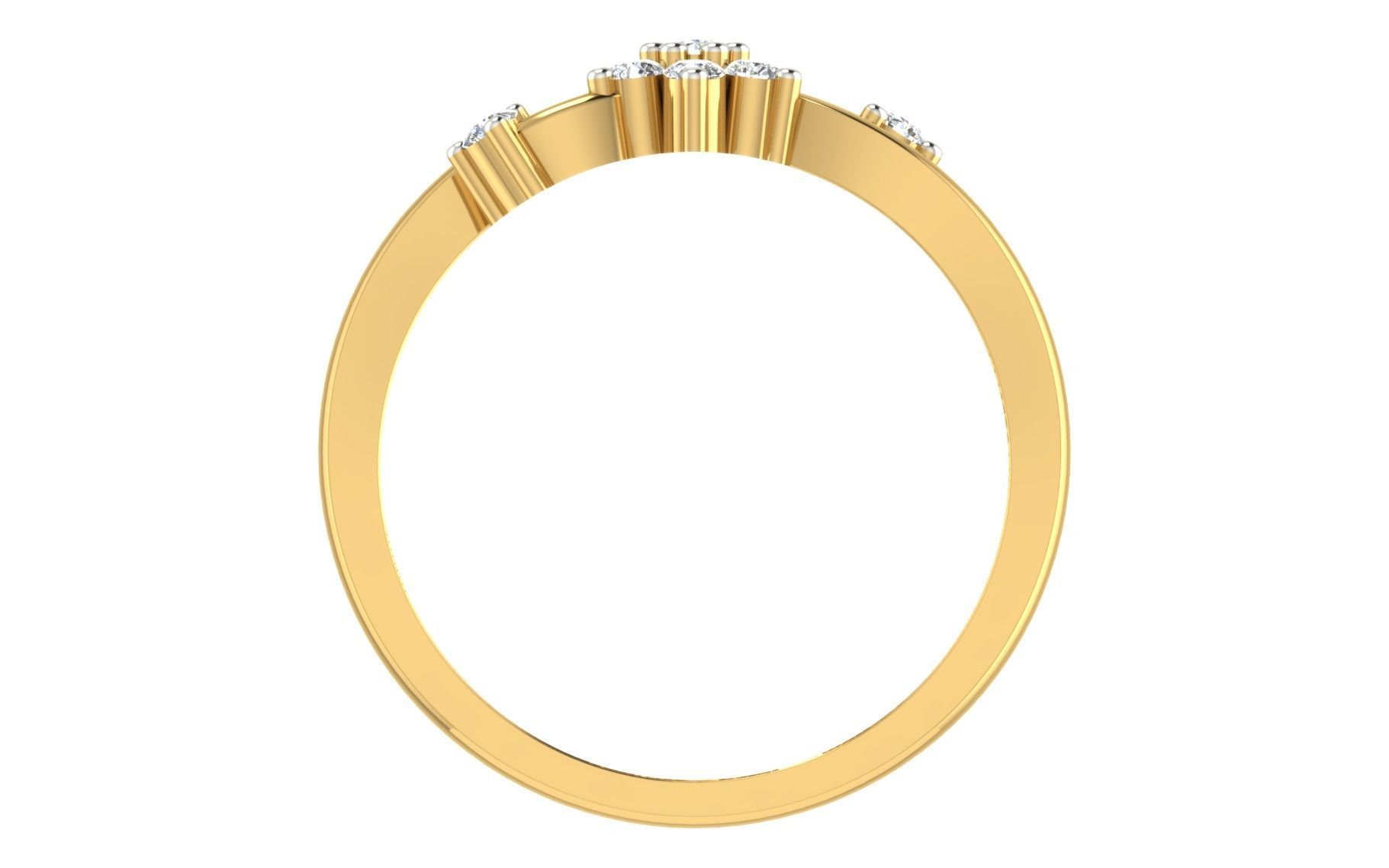 Minimalist Thin Light wt women ring 3dm stl render details 3D print model_4