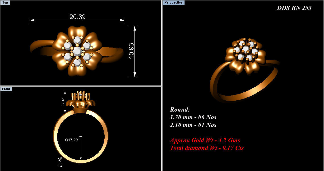 Minimalist Thin Light wt women ring 3dm stl render details 3D print model_3