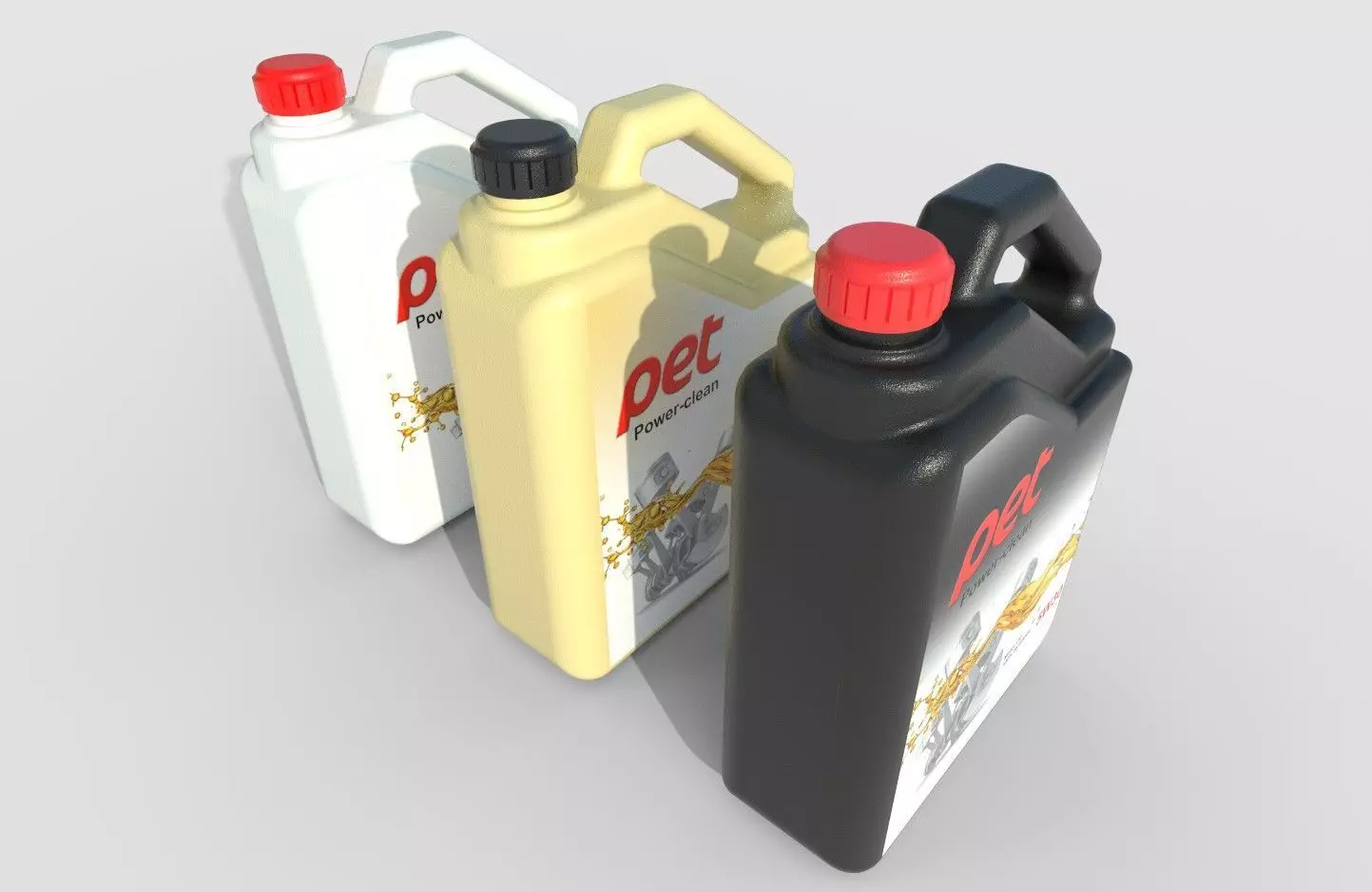 Motor Oil Bottle Model-2C Low-poly 3D model_0