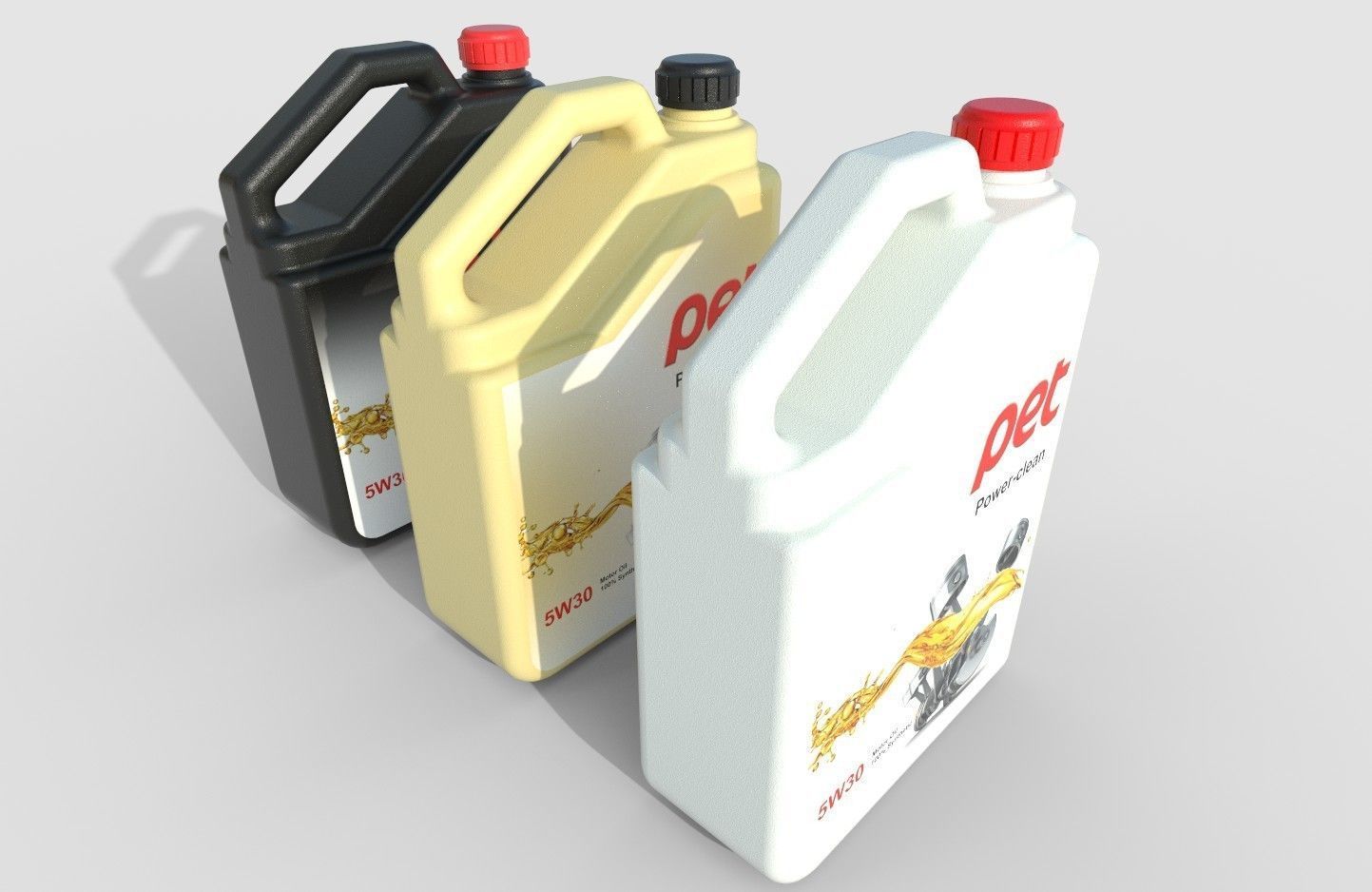 Motor Oil Bottle Model-2C Low-poly 3D model_2