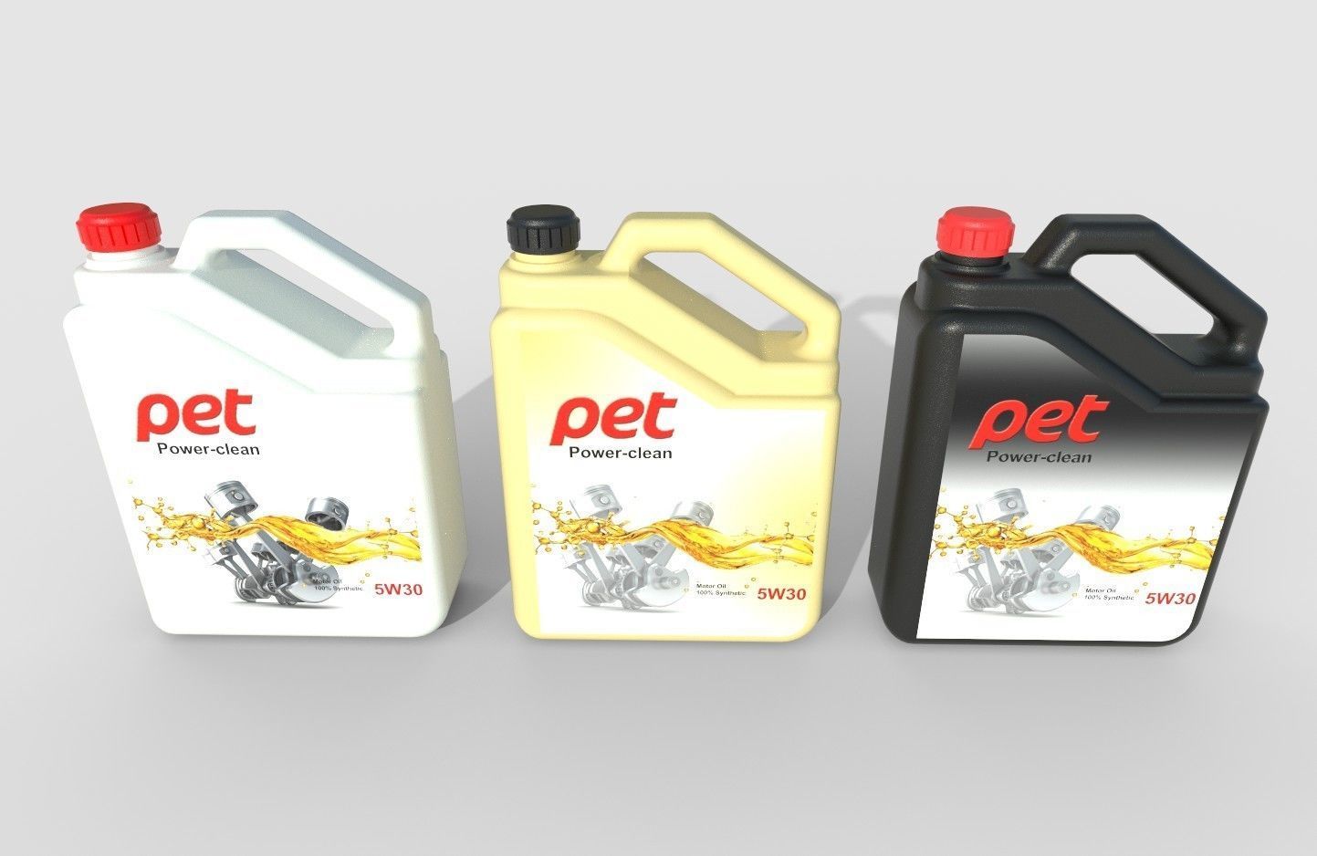 Motor Oil Bottle Model-2C Low-poly 3D model_5