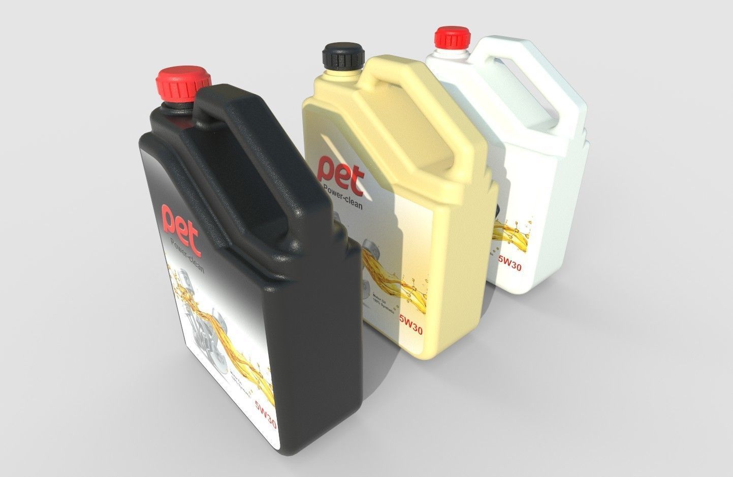 Motor Oil Bottle Model-2C Low-poly 3D model_1