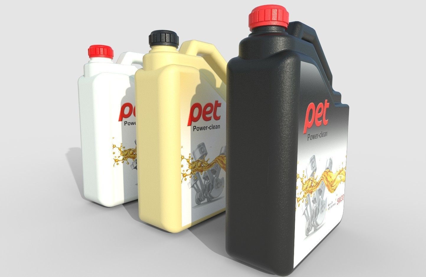 Motor Oil Bottle Model-2C Low-poly 3D model_7