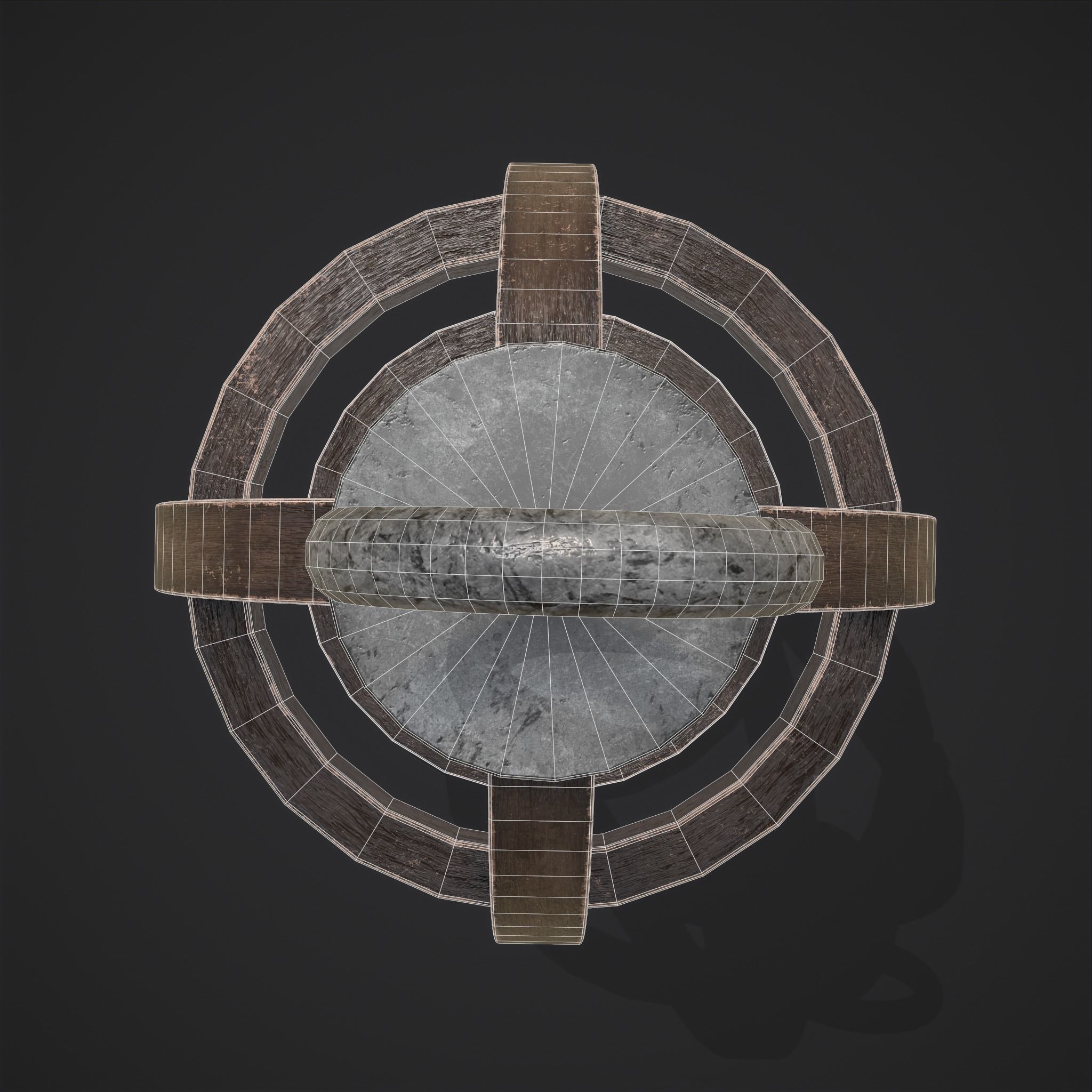 Elegant Wooden Lantern  Low-poly 3D model_21