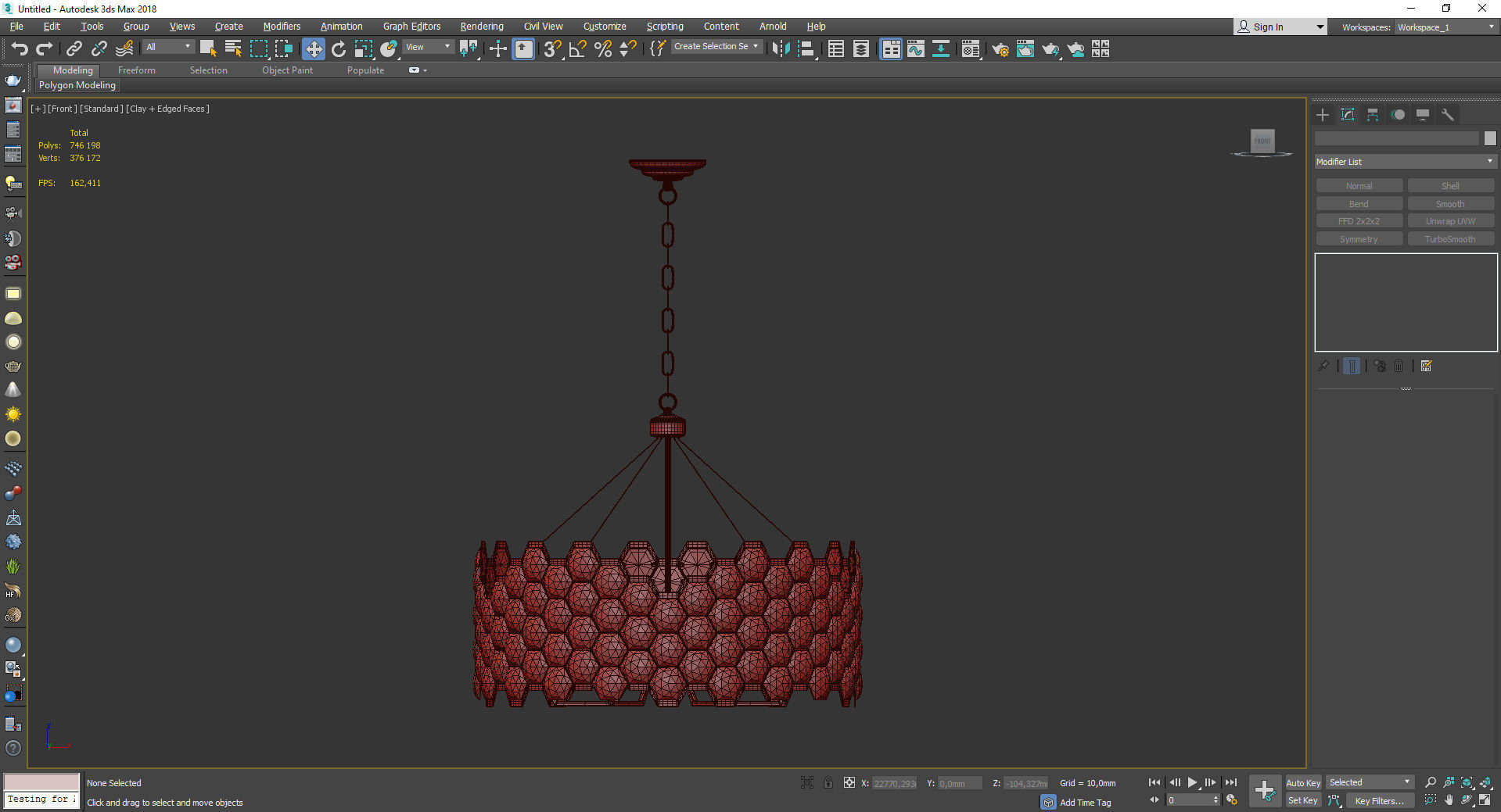 HONIG chandelier Low-poly 3D model_3