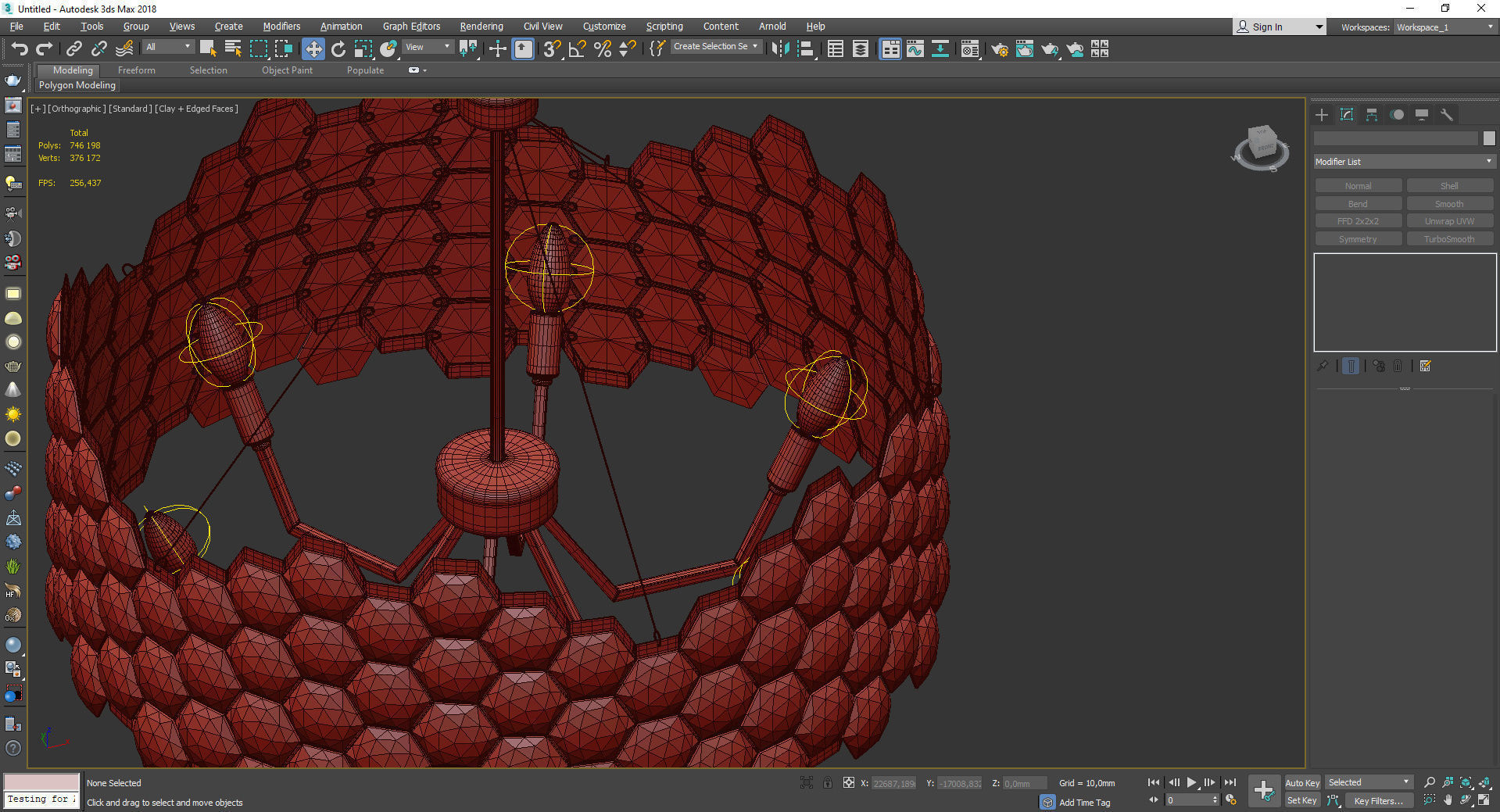 HONIG chandelier Low-poly 3D model_5