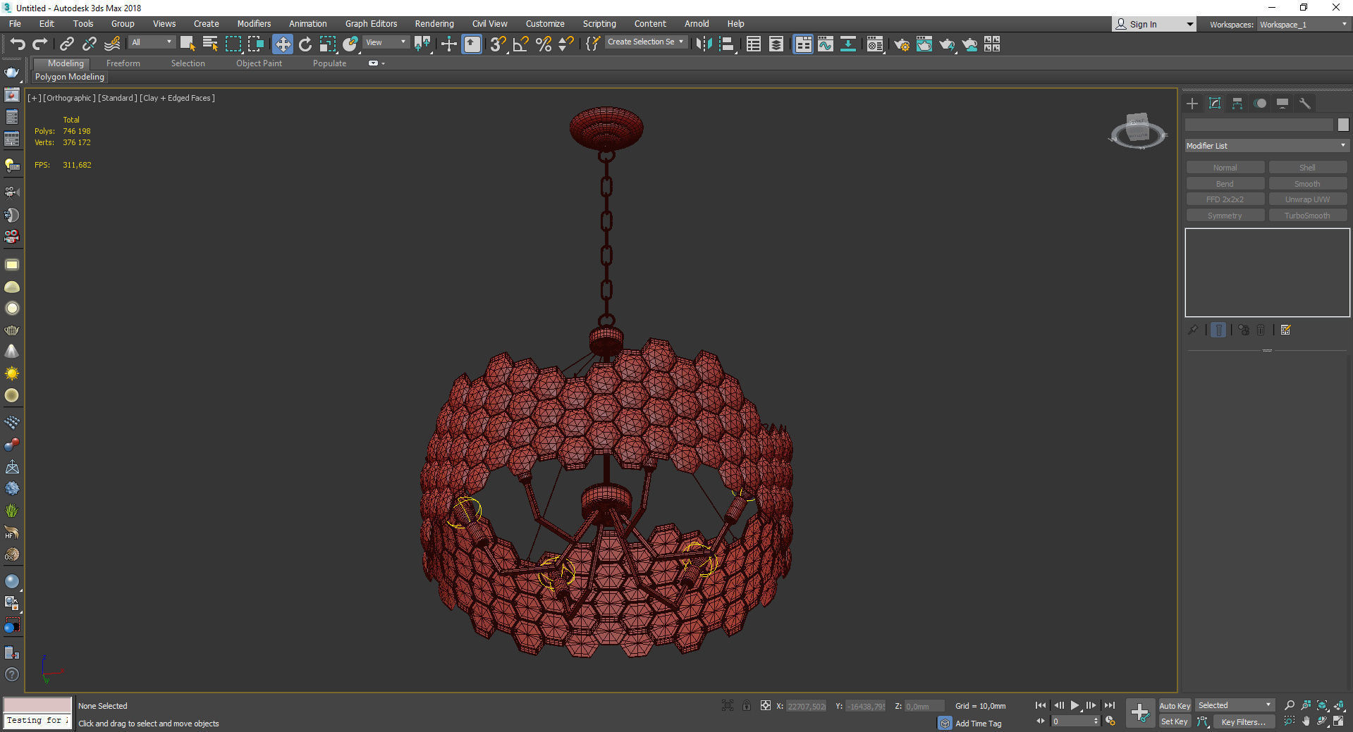 HONIG chandelier Low-poly 3D model_4