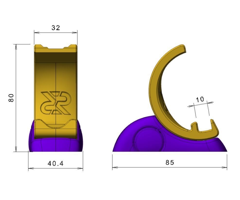 Adjustable phone stand 3D print model_28