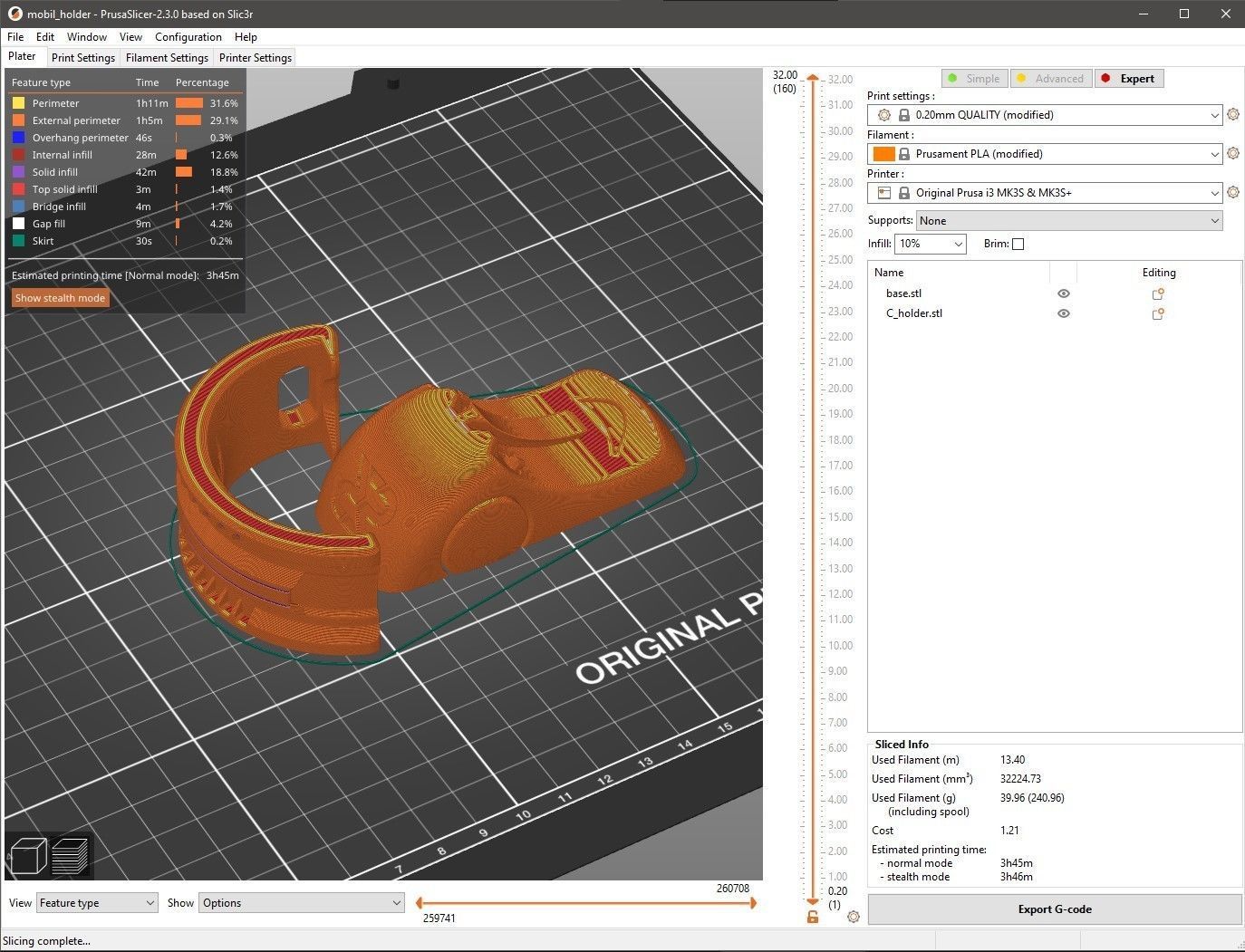 Adjustable phone stand 3D print model_40