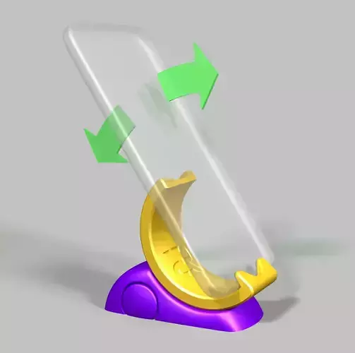 Adjustable phone stand 3D print model