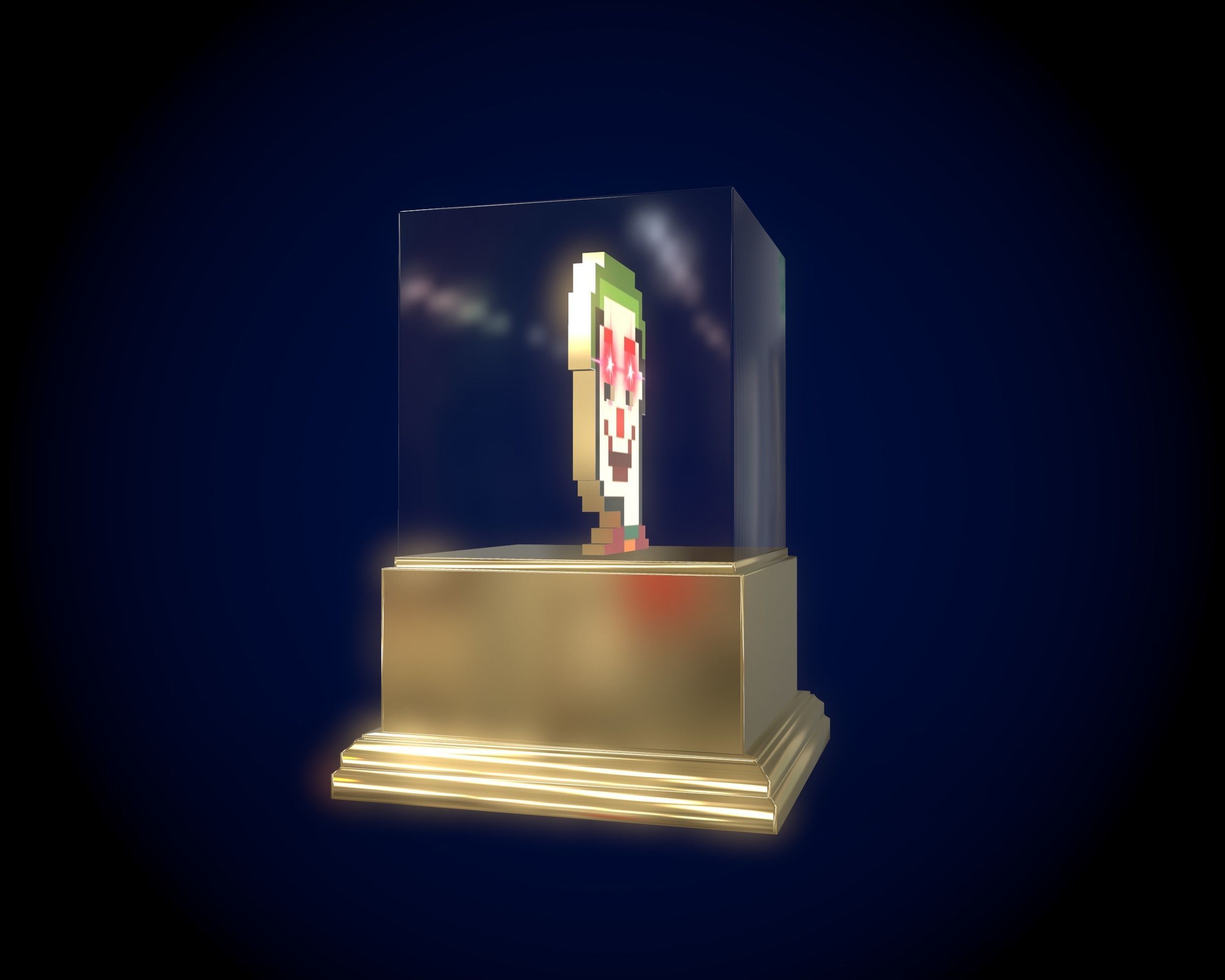 Gold Punk Low-poly 3D model_6