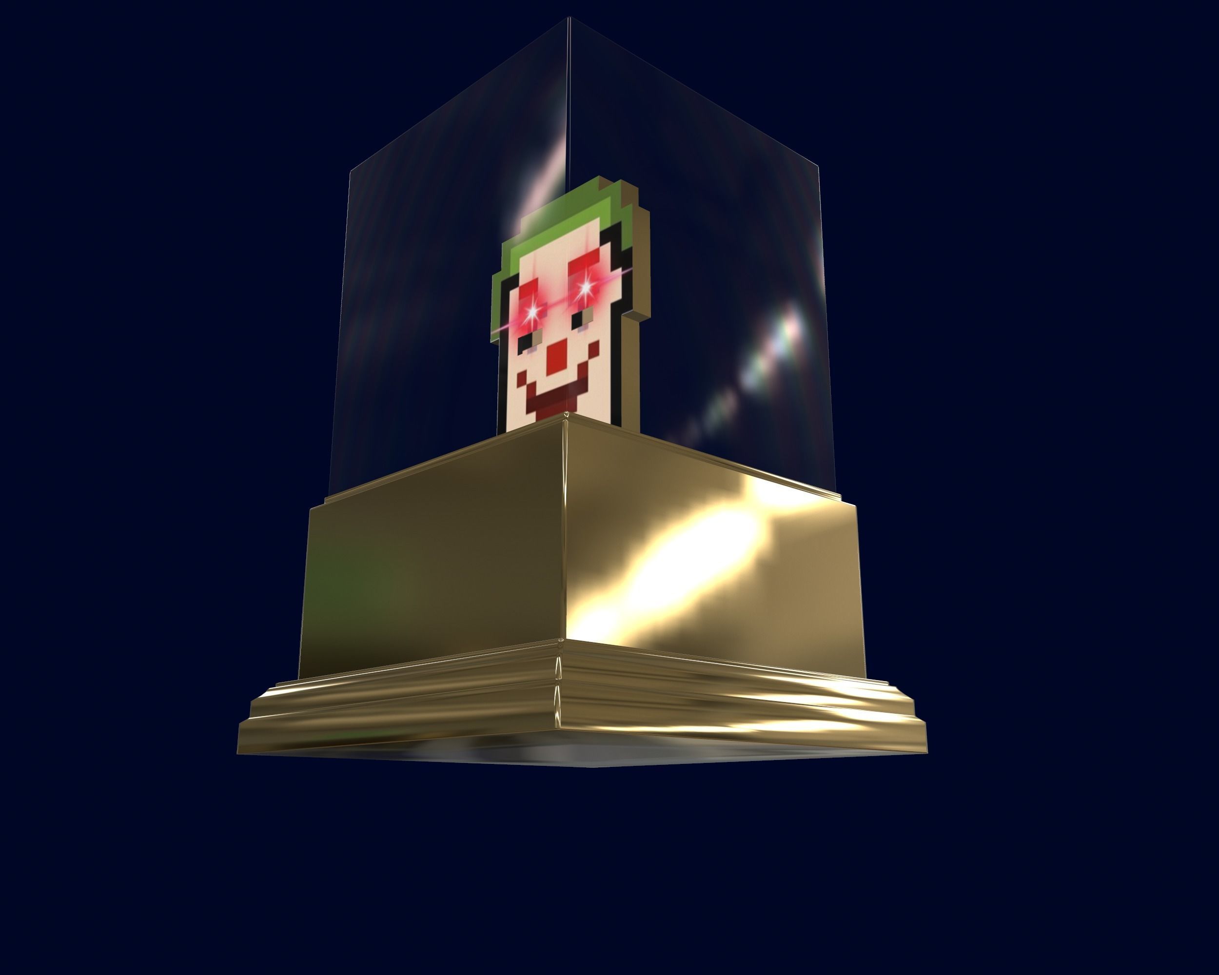 Gold Punk Low-poly 3D model_16