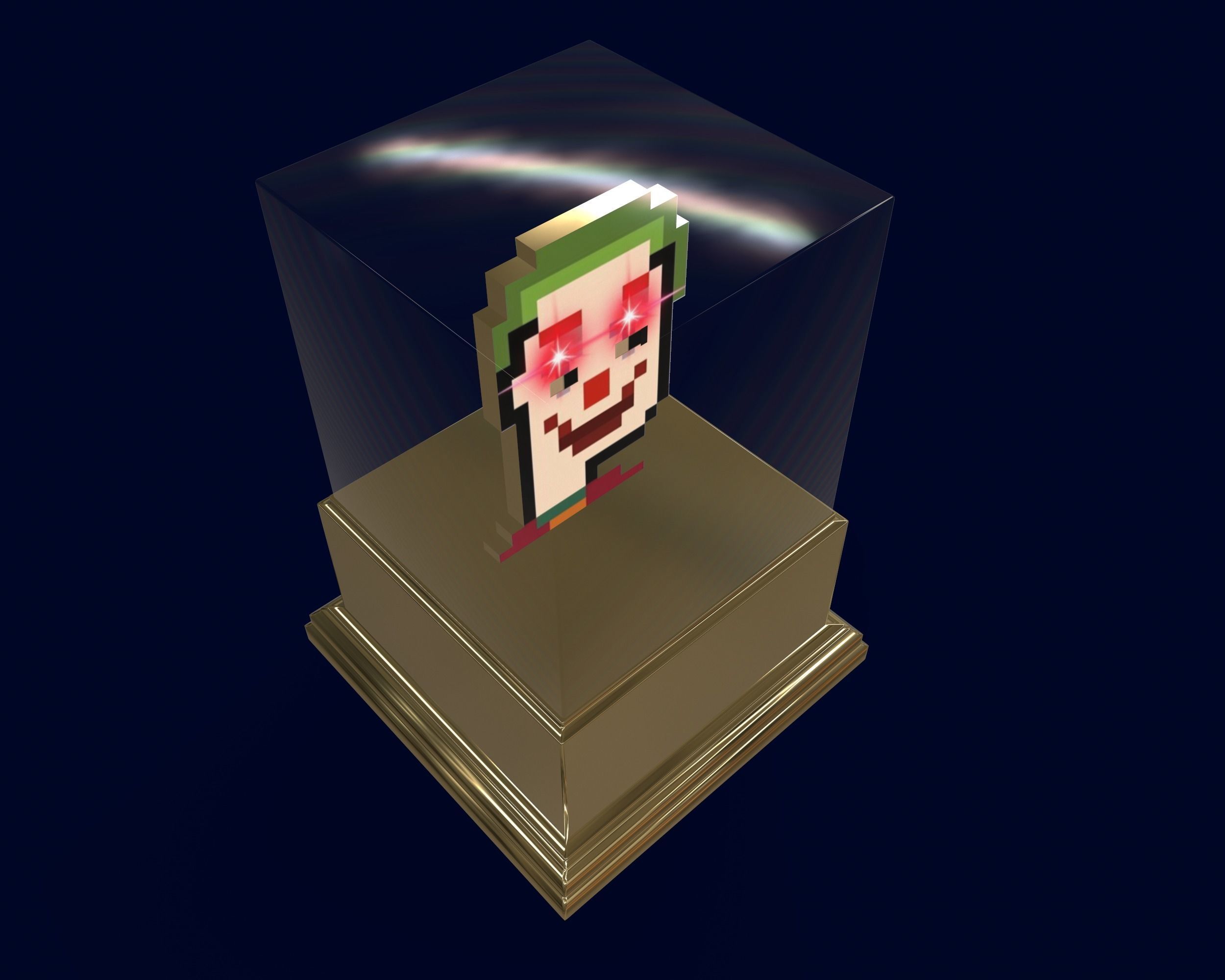 Gold Punk Low-poly 3D model_12