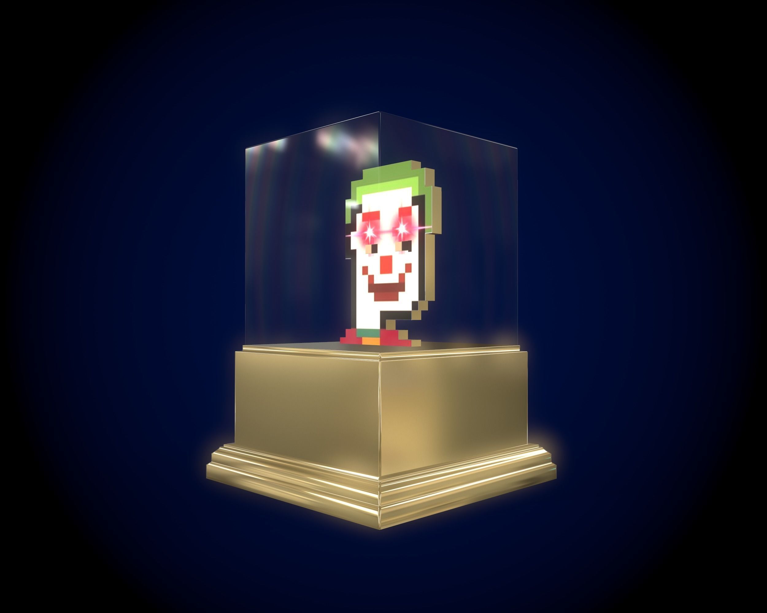 Gold Punk Low-poly 3D model_7