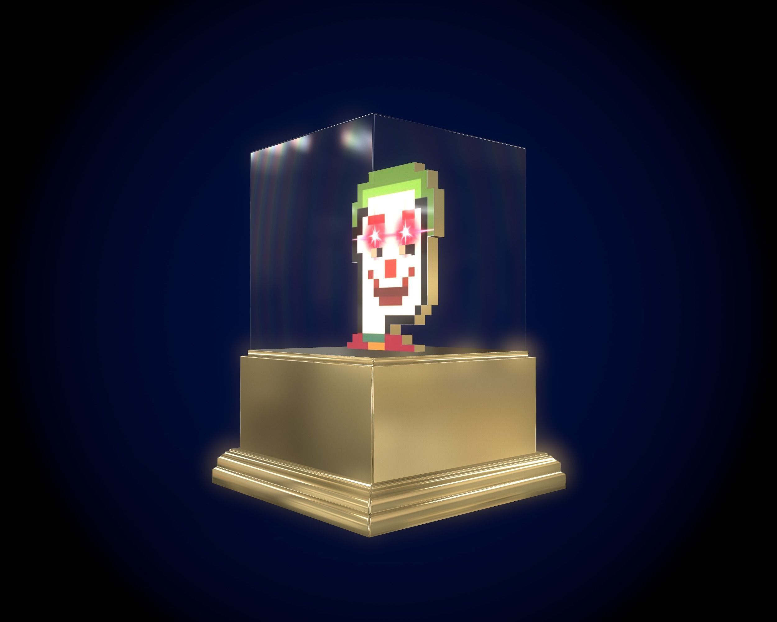 Gold Punk Low-poly 3D model_4