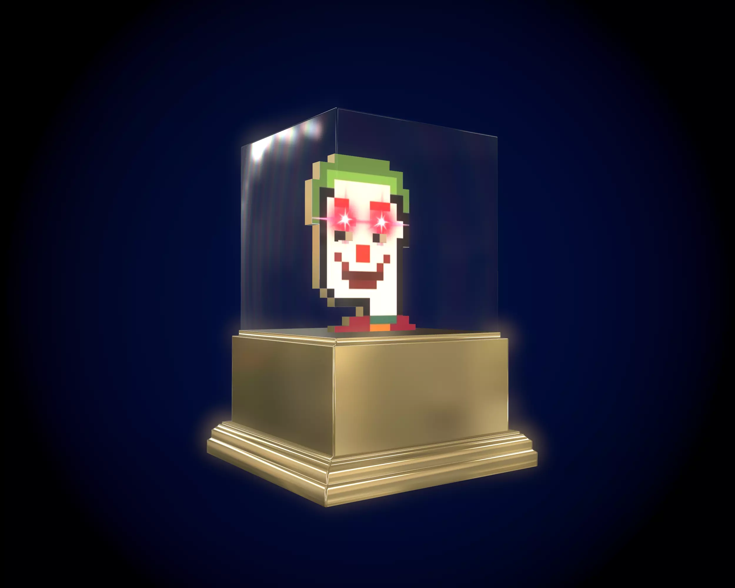 Gold Punk Low-poly 3D model_0