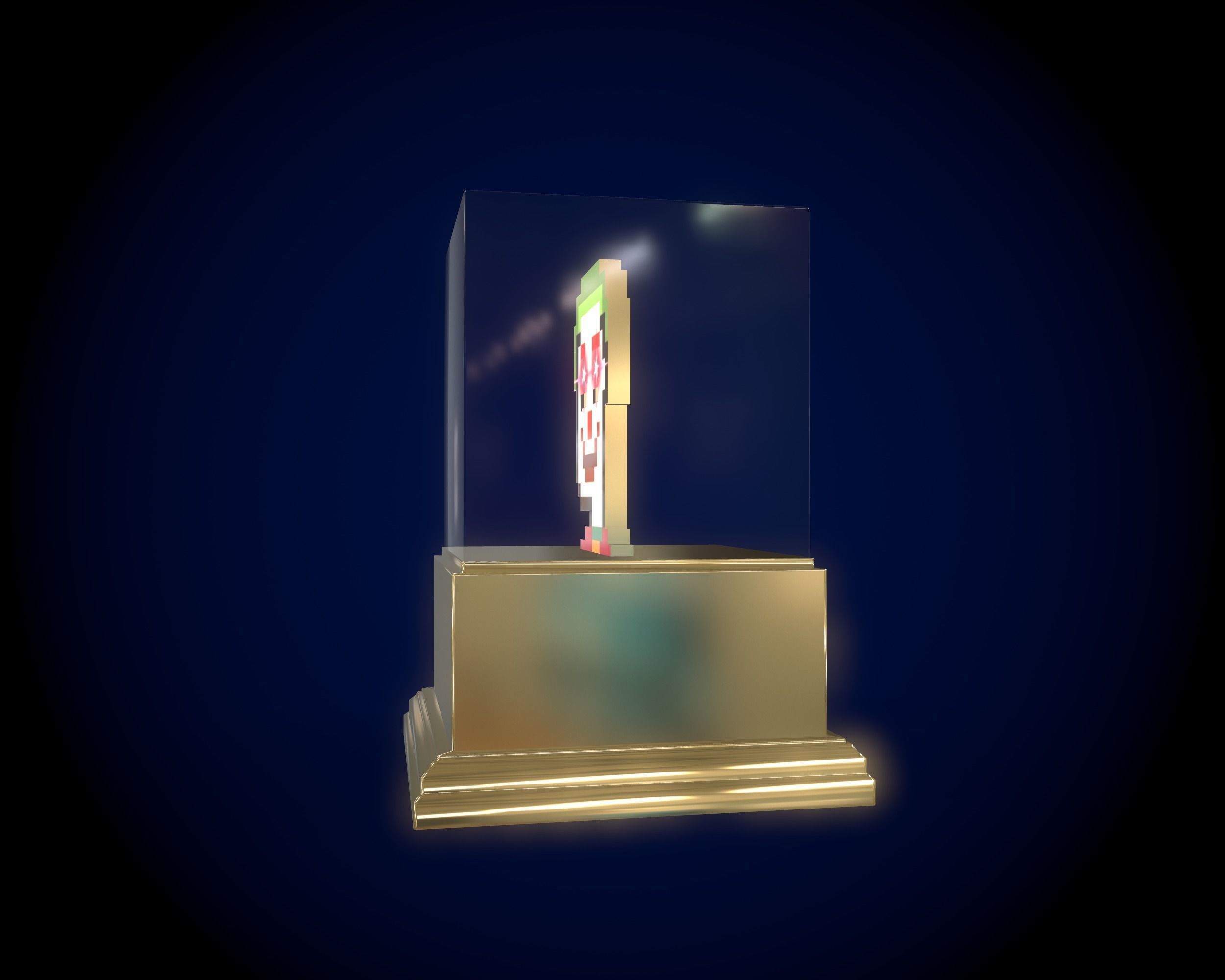 Gold Punk Low-poly 3D model_5