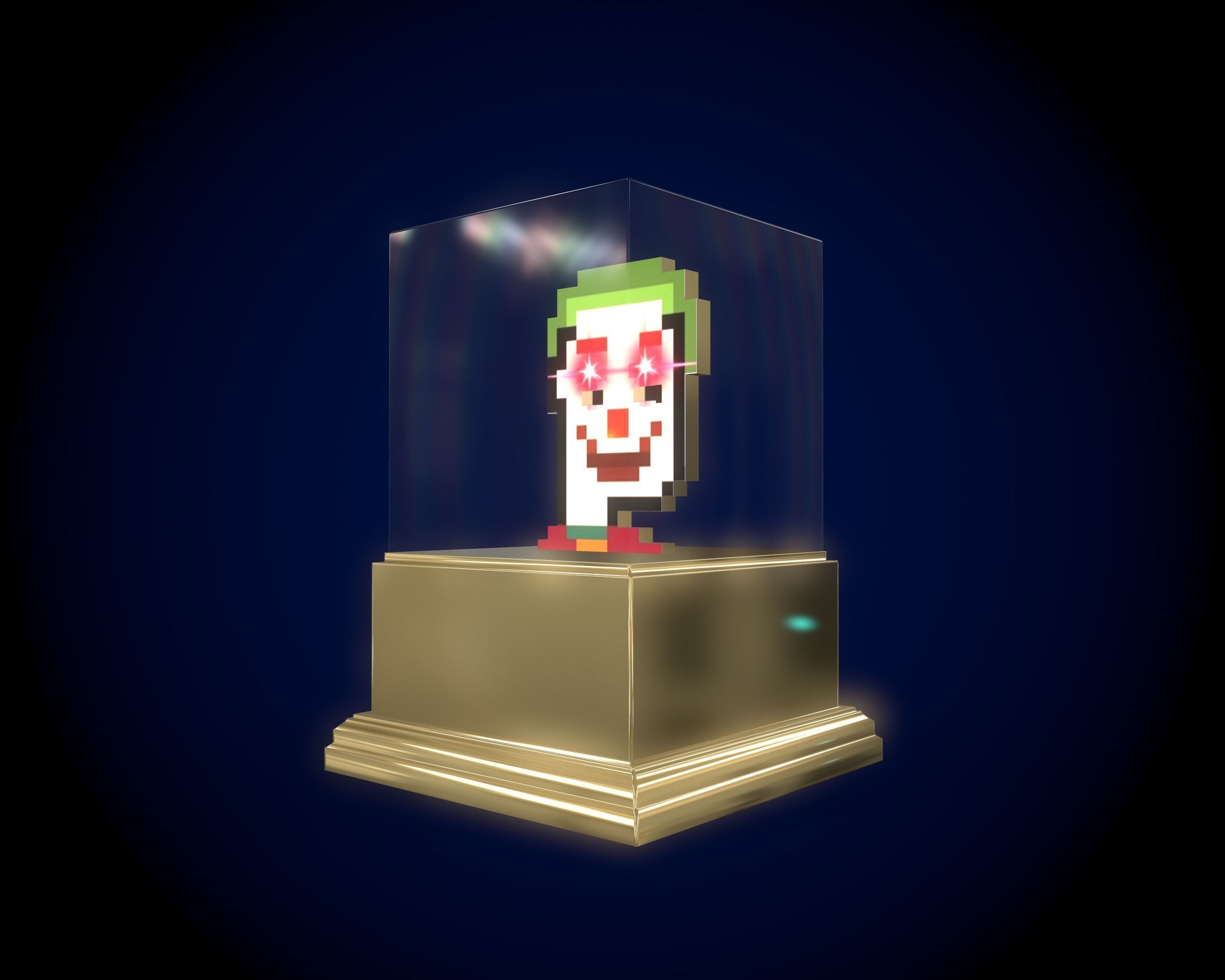 Gold Punk Low-poly 3D model_10