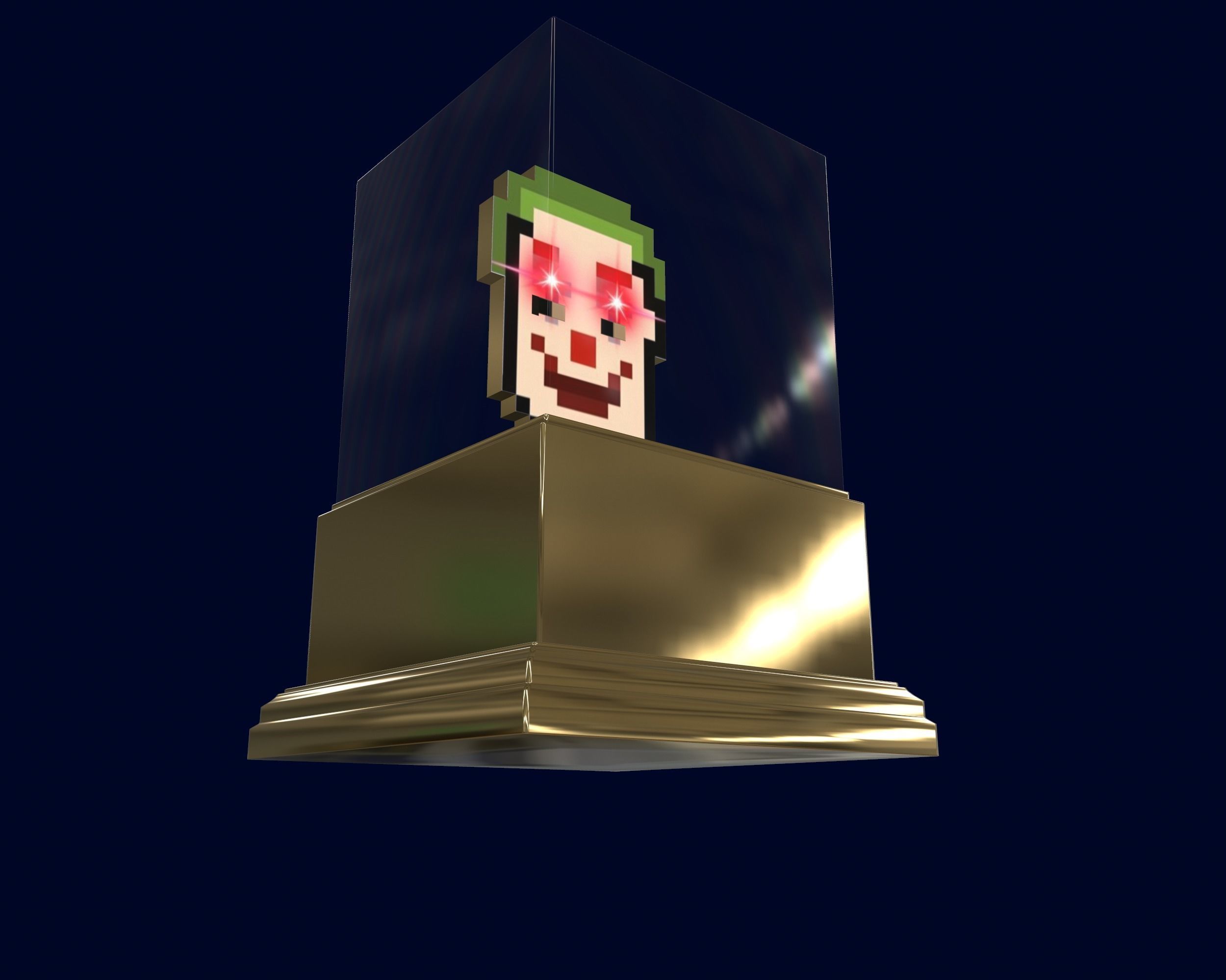 Gold Punk Low-poly 3D model_15