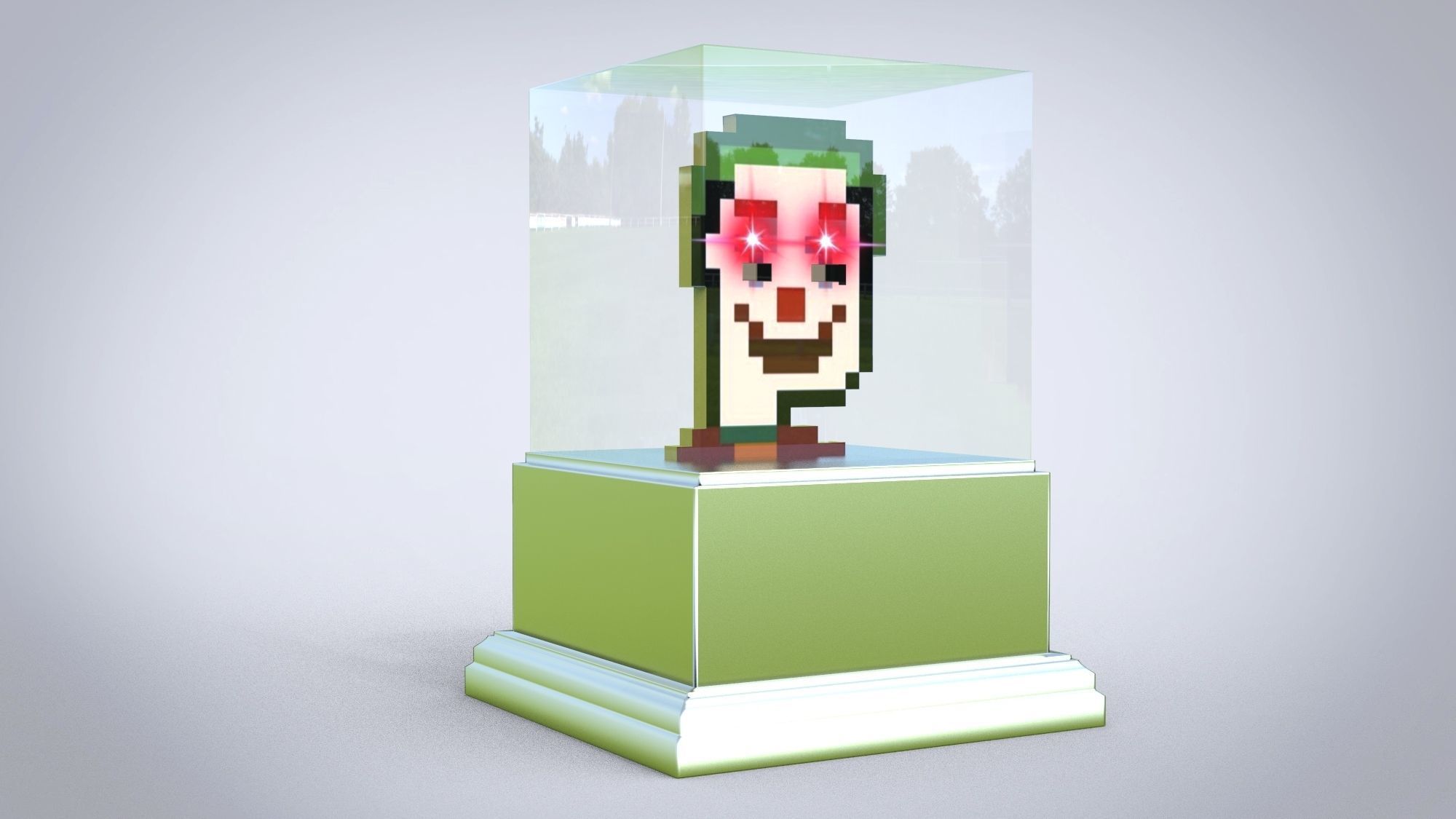 Gold Punk Low-poly 3D model_2