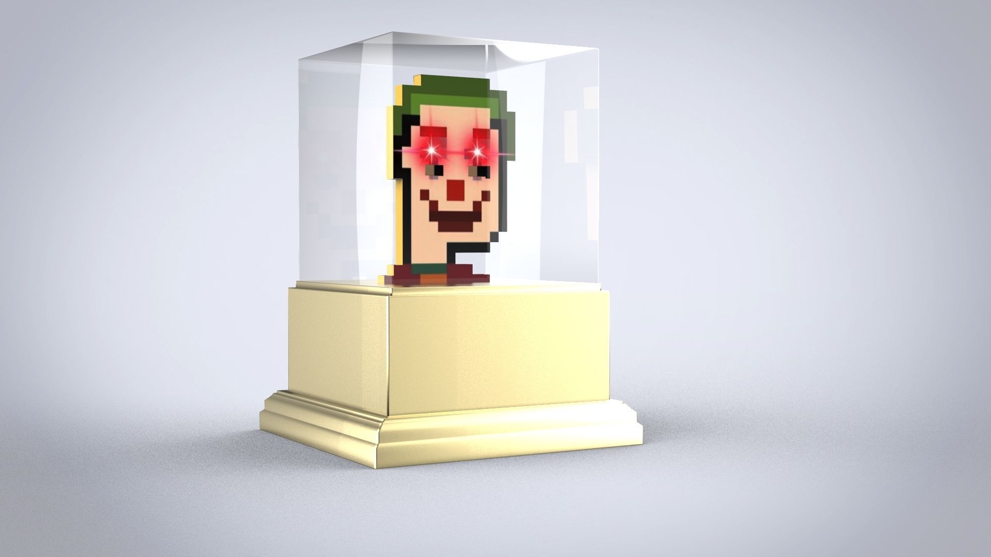 Gold Punk Low-poly 3D model_3