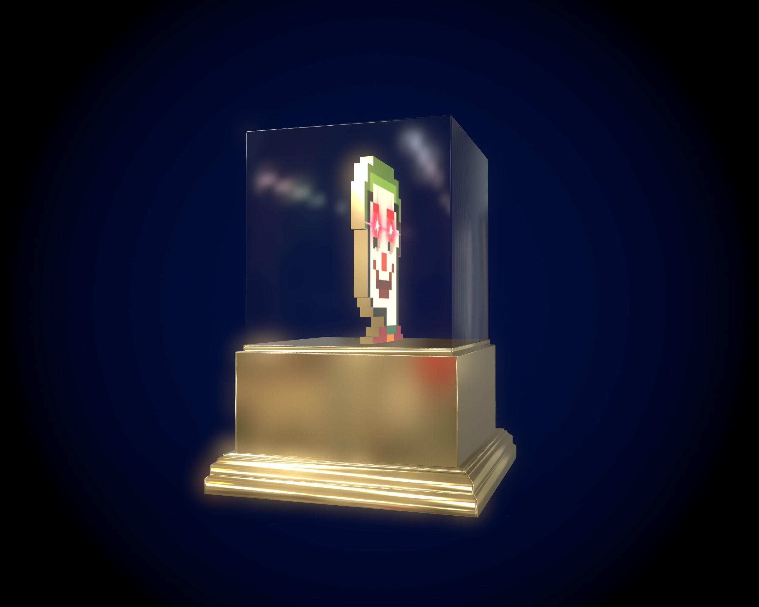 Gold Punk Low-poly 3D model_11