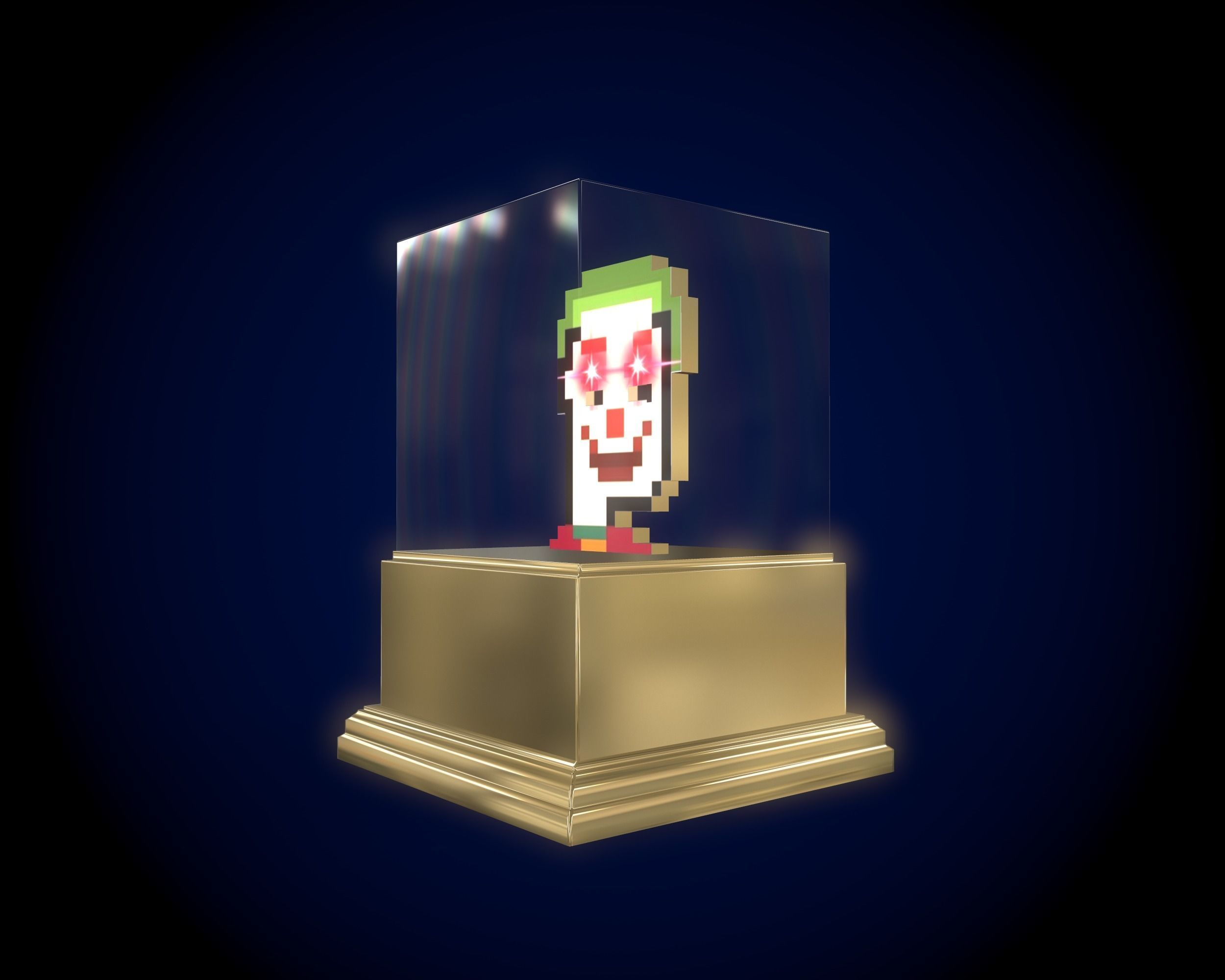 Gold Punk Low-poly 3D model_9