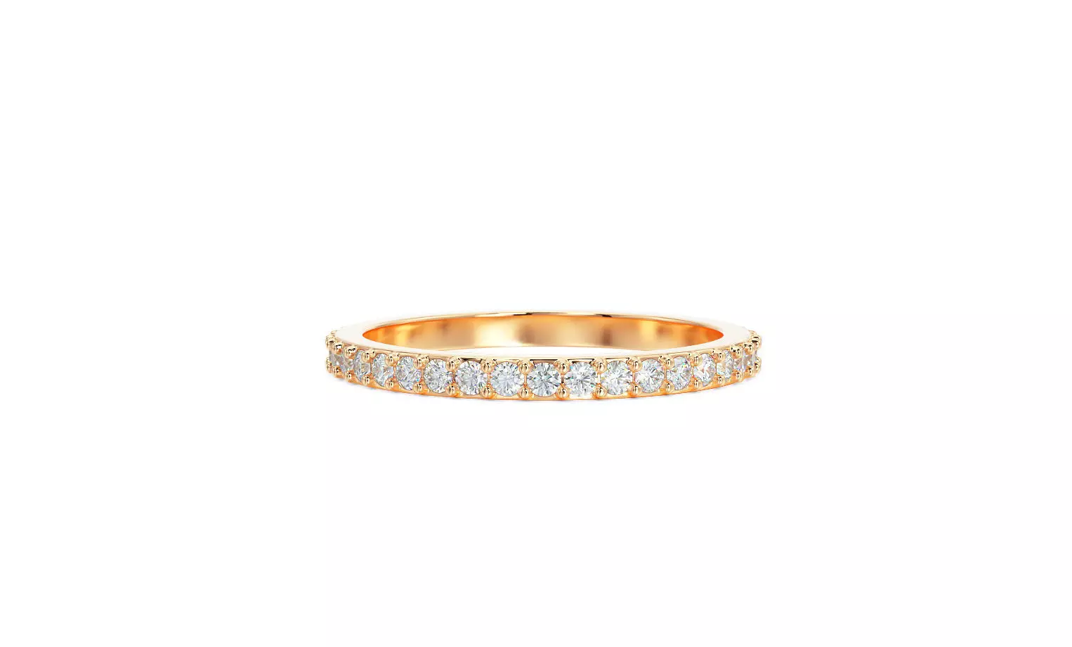 1 row diamond eternity ring with stones 3D print model_0