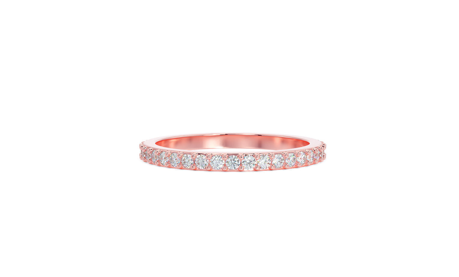 1 row diamond eternity ring with stones 3D print model_16