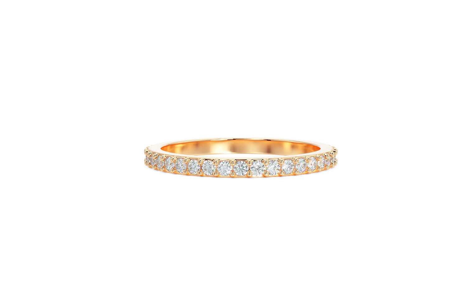 1 row diamond eternity ring with stones 3D print model_7