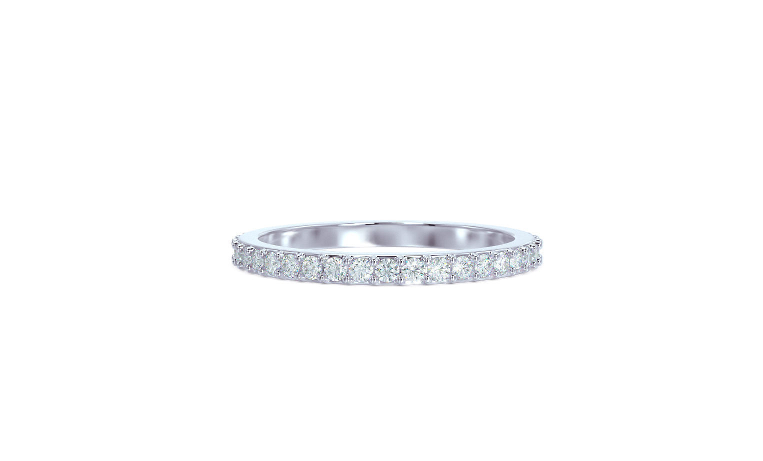 1 row diamond eternity ring with stones 3D print model_12