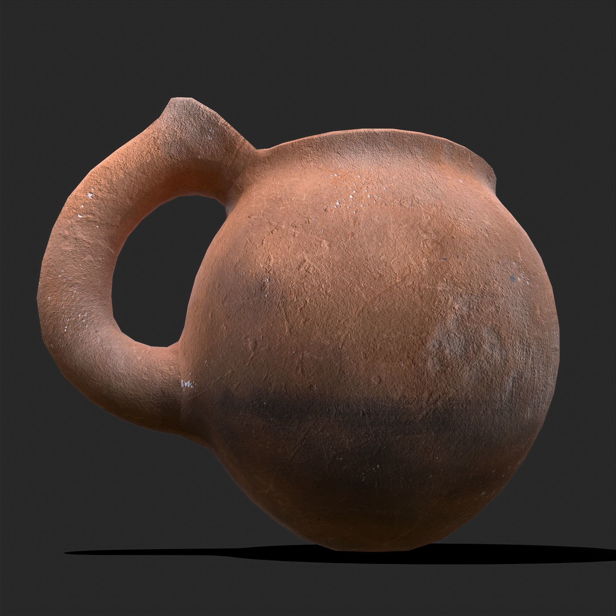 Medieval Clay Cup Low-poly 3D model_17