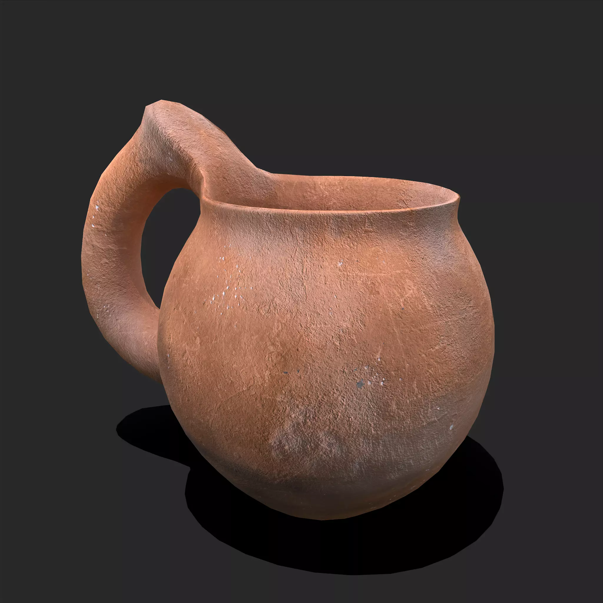 Medieval Clay Cup Low-poly 3D model_0
