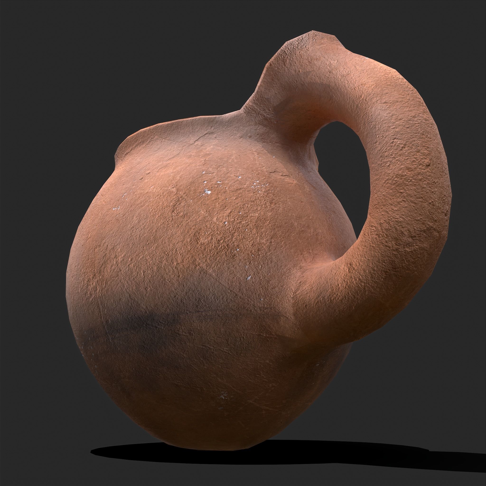 Medieval Clay Cup Low-poly 3D model_18