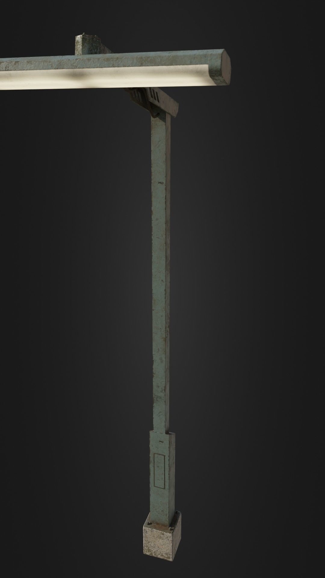 Old Retro Futuristic Street Light  Low-poly 3D model_39