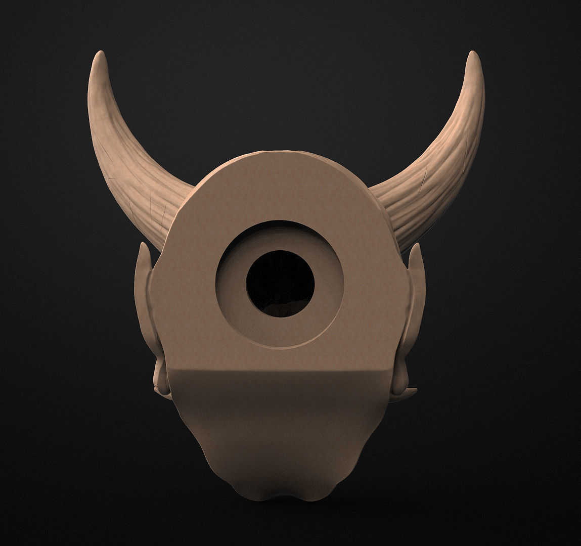 Hannya Mask Pendant Magnet 7 Oni Mask Samurai Mask 3D print model_10