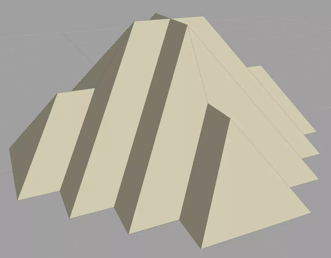 Extruded pyramid 3 Free low-poly 3D model