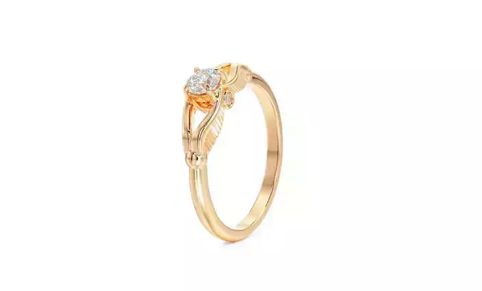 gold wings engagement ring