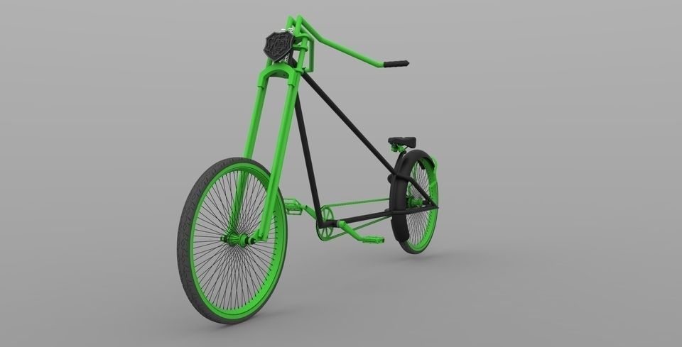 Chopper Bicycle Free 3D model_6