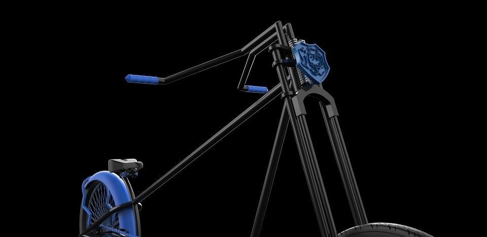 Chopper Bicycle Free 3D model_2