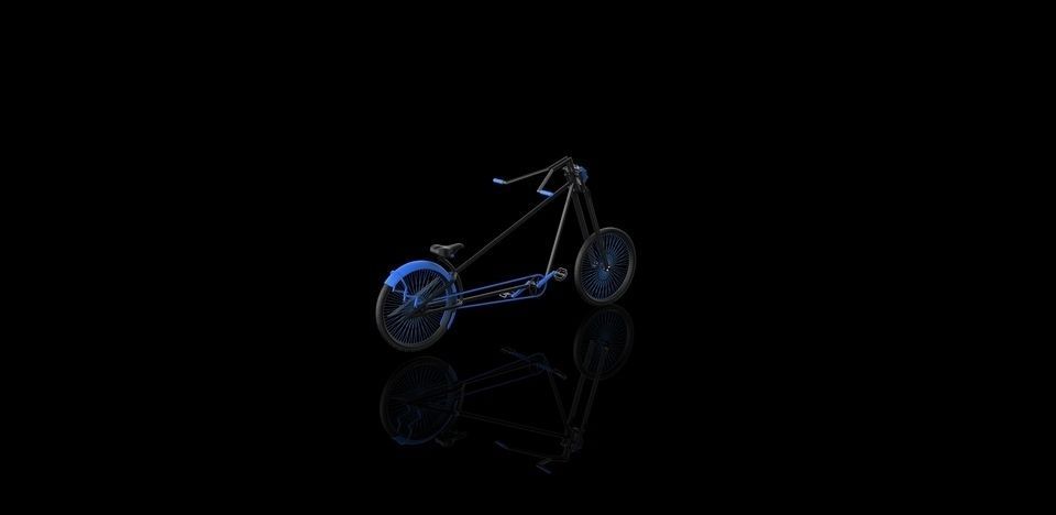 Chopper Bicycle Free 3D model_1