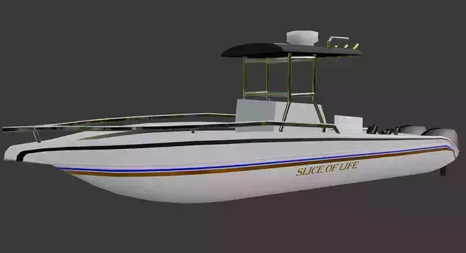 Boat Slice of Life Low-poly 3D model