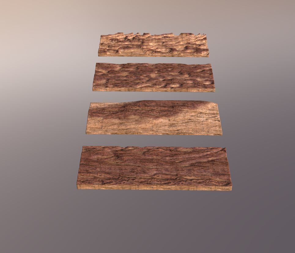 Resin Wood Table Panel modern abstract style 3D model_15