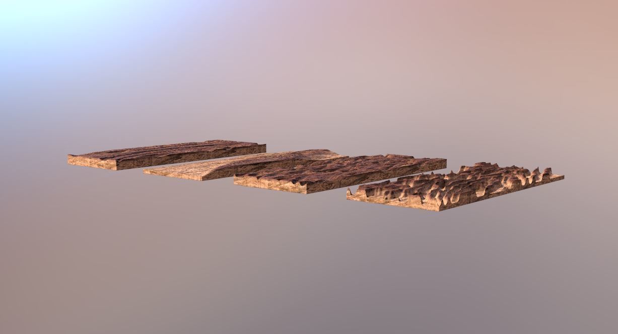 Resin Wood Table Panel modern abstract style 3D model_24