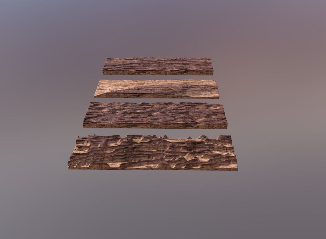 Resin Wood Table Panel modern abstract style 3D model_22